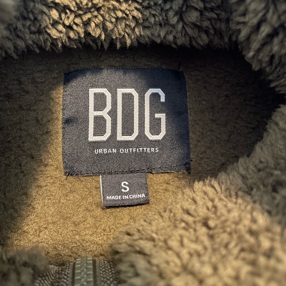 BDG Urban Outfitters Fleece Zip Up Jacket - cozy olive green - Picture 6 of 9